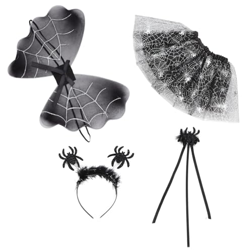 HEALSOPTHY 1 Satz Halloween Spinnenkostüm Tutu Rock und Zubehör für Teiliges Cosplay Set für Festlichkeiten und Bühnenauftritte HEALSOPTHY 1 Satz Halloween Spinnenkostüm Tutu Rock und Zubehör für Teiliges Cosplay Set für Festlichkeiten und Bühnenauftritte von HEALSOPTHY