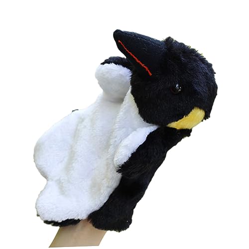 HEALSOPTHY 1 Stück Cartoon-Handpuppen Pinguin Finger Puppets Pädagogisches Handpuppe Pinguin Handpuppe tierische Handpuppen Cartoon-Tier-Handpuppen Black von HEALSOPTHY