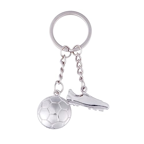 HEALSOPTHY 1 Stück Fußball Schlüsselanhänger Fußball-schlüsselanhänger Für Jungen Autotastenschlüsselkette Sport Schlüsselanhänger Fußball-partybevorzugung Fußballgeschenke Silver Legierung von HEALSOPTHY