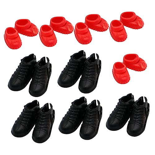 HEALSOPTHY 10 Paar Miniatur-puppenhaus-Schuhe Im Maßstab 112 Simulation Mini-Spielzeug - Puppen-zubehör HEALSOPTHY 10 Paar Miniatur-puppenhaus-Schuhe Im Maßstab 112 Simulation Mini-Spielzeug - Puppen-zubehör von HEALSOPTHY