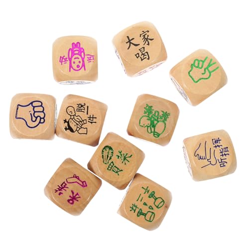 HEALSOPTHY 10 Stück Teiliges Buntes Holz Würfelspiel Langlebige Handliche Würfel für Familienspiele Partyspiele und Ktv Interaktion Geeignet für Zuhause und Gesellige Runden HEALSOPTHY 10 Stück Teiliges Buntes Holz Würfelspiel Langlebige Handliche Würfel für Familienspiele Partyspiele und Ktv Interaktion Geeignet für Zuhause und Gesellige Runden von HEALSOPTHY