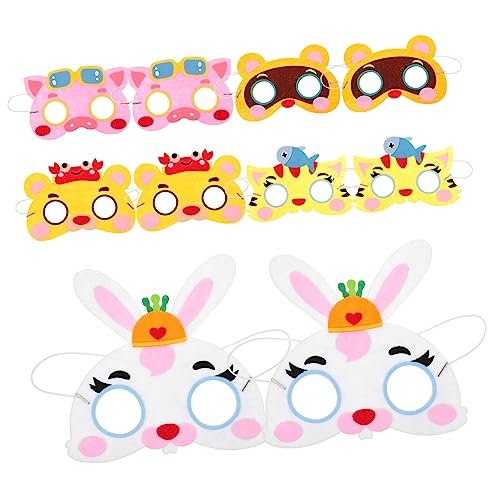 HEALSOPTHY 10 Stück Teiliges Tiermasken aus Atmungsaktivem Filz Niedliche DIY Kartoonmasken für Kindergeburtstag Halloween und Kostümparty Hautfreundlich und Detailreich Gestaltet HEALSOPTHY 10 Stück Teiliges Tiermasken aus Atmungsaktivem Filz Niedliche DIY Kartoonmasken für Kindergeburtstag Halloween und Kostümparty Hautfreundlich und Detailreich Gestaltet von HEALSOPTHY