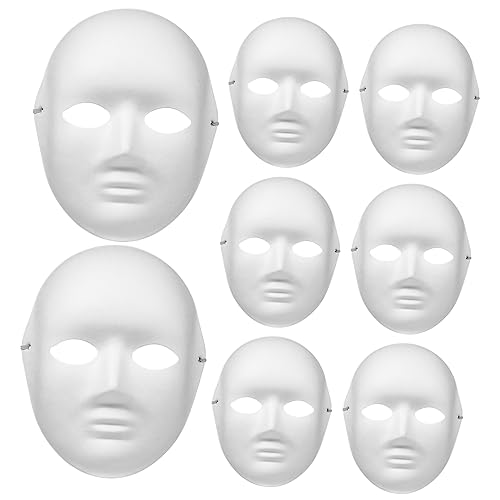 HEALSOPTHY 12 Stück Teiliges DIY Weiße Papierpulp Masken für Damen Atmungsaktive Vollgesichtsmasken zum Bemalen Umweltfreundlich Elastischer Riemen für Halloween Kostümparty Hip Hop Tanz und HEALSOPTHY 12 Stück Teiliges DIY Weiße Papierpulp Masken für Damen Atmungsaktive Vollgesichtsmasken zum Bemalen Umweltfreundlich Elastischer Riemen für Halloween Kostümparty Hip Hop Tanz und von HEALSOPTHY