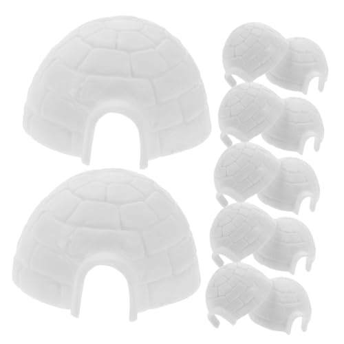 HEALSOPTHY 12 Stück Teiliges Mini Eishausmodell aus Kunststoff Stehende Dekorative Eishausfigur Realistische Miniatur für Lernspielzeug und Kreative Garten oder Wohnraumdekoration HEALSOPTHY 12 Stück Teiliges Mini Eishausmodell aus Kunststoff Stehende Dekorative Eishausfigur Realistische Miniatur für Lernspielzeug und Kreative Garten oder Wohnraumdekoration von HEALSOPTHY