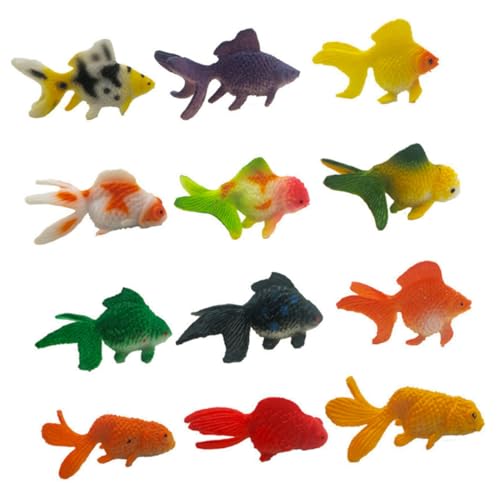 HEALSOPTHY 12 Stück Teiliges PVC Goldfisch Modell Realistische Mini Aquarium Deko Fische Kinderfreundliches Lernspielzeug für Tierkognition Farbige Fischfiguren Zufälliger Stil HEALSOPTHY 12 Stück Teiliges PVC Goldfisch Modell Realistische Mini Aquarium Deko Fische Kinderfreundliches Lernspielzeug für Tierkognition Farbige Fischfiguren Zufälliger Stil von HEALSOPTHY