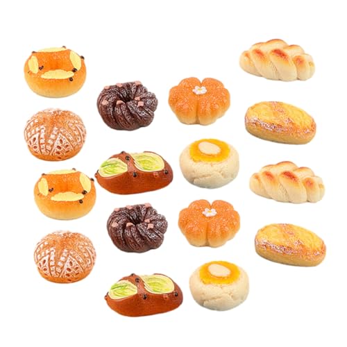 HEALSOPTHY 18 Stück Teiliges Miniatur Resin Brot Simulation Food Model Prop Realistische Bäckerei Dekoration für Puppenhaus Fotografie Requisite Kuchenladen Tischdeko Langlebiges HEALSOPTHY 18 Stück Teiliges Miniatur Resin Brot Simulation Food Model Prop Realistische Bäckerei Dekoration für Puppenhaus Fotografie Requisite Kuchenladen Tischdeko Langlebiges von HEALSOPTHY