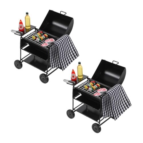 HEALSOPTHY 2 Sätze Miniatur Grill Set aus Schwarzem Metall Realistische Puppenhaus BBQ Modelle mit Fake Essen Kompakte Tragbare Grill Zubehör für Interaktives Rollenspiel und Puppenhaus HEALSOPTHY 2 Sätze Miniatur Grill Set aus Schwarzem Metall Realistische Puppenhaus BBQ Modelle mit Fake Essen Kompakte Tragbare Grill Zubehör für Interaktives Rollenspiel und Puppenhaus von HEALSOPTHY