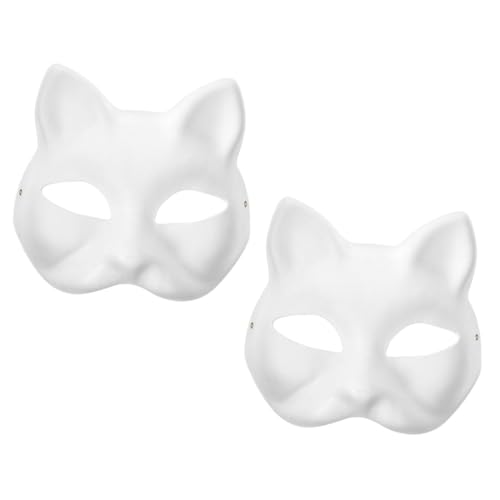 HEALSOPTHY 2 Stück DIY Weiße Katzenmaske zum Bemalen Teiliges aus Papier Leere Masquerade Masken für Halloween Karneval Kindergeburtstag und Kreative Kostüm Accessoires HEALSOPTHY 2 Stück DIY Weiße Katzenmaske zum Bemalen Teiliges aus Papier Leere Masquerade Masken für Halloween Karneval Kindergeburtstag und Kreative Kostüm Accessoires von HEALSOPTHY