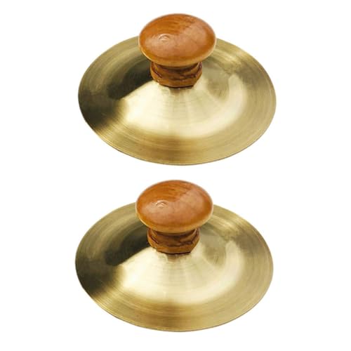 HEALSOPTHY 2 Stück Teiliges Fingerzimbel mit Holzgriff Kleine Cymbals für Robustes Hand Percussion Instrument für Bühnenauftritte Bauchtanz Musikalische Früherziehung und Rhythmusförderung HEALSOPTHY 2 Stück Teiliges Fingerzimbel mit Holzgriff Kleine Cymbals für Robustes Hand Percussion Instrument für Bühnenauftritte Bauchtanz Musikalische Früherziehung und Rhythmusförderung von HEALSOPTHY