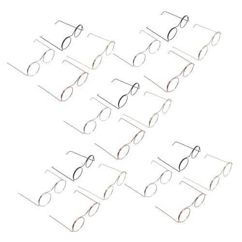 HEALSOPTHY 20 Stück Miniatur brillengestelle aus Leichtem Metall Bunte Puppenbrillen für DIY Dollhouse Dekoration und Kreative Bastelprojekte HEALSOPTHY 20 Stück Miniatur brillengestelle aus Leichtem Metall Bunte Puppenbrillen für DIY Dollhouse Dekoration und Kreative Bastelprojekte von HEALSOPTHY