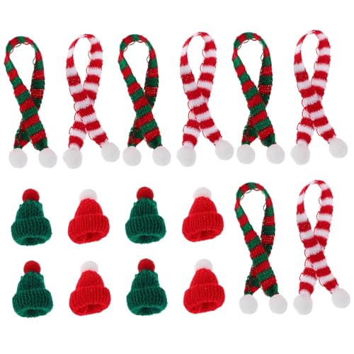 HEALSOPTHY 20 Stück Teiliges Mini weihnachtsmützen Schal Set Kleine Rote und Grüne Nikolausmützen Dehnbare Puppendekoration Weinflaschen Weihnachtsbaum Ornamente für DIY basteln HEALSOPTHY 20 Stück Teiliges Mini weihnachtsmützen Schal Set Kleine Rote und Grüne Nikolausmützen Dehnbare Puppendekoration Weinflaschen Weihnachtsbaum Ornamente für DIY basteln von HEALSOPTHY