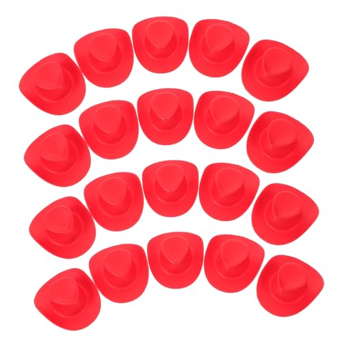 HEALSOPTHY 20 Stück Teiliges Miniatur Cowgirl Hut Rote Kunststoff hüte Mini Hüte für Puppenhaus DIY Deko Leicht Modisch für Puppen und Miniaturszenen HEALSOPTHY 20 Stück Teiliges Miniatur Cowgirl Hut Rote Kunststoff hüte Mini Hüte für Puppenhaus DIY Deko Leicht Modisch für Puppen und Miniaturszenen von HEALSOPTHY