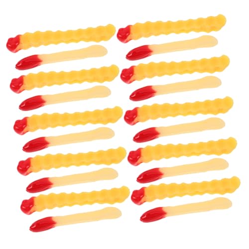 HEALSOPTHY 20 Stück Teiliges Realistisch Aussehender Fake French Fries mit Gewelltem Rand PVC Kunststoffspielzeug für Künstliche Lebensmitteldekoration für Restaurant und Party Dekor Geeignet HEALSOPTHY 20 Stück Teiliges Realistisch Aussehender Fake French Fries mit Gewelltem Rand PVC Kunststoffspielzeug für Künstliche Lebensmitteldekoration für Restaurant und Party Dekor Geeignet von HEALSOPTHY