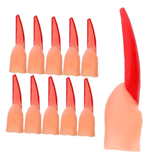 HEALSOPTHY 20 Stück Teiliges Realistische Plastik Hexenfinger mit Roten Nägeln Gruselige Zombie Nagelüberzüge Halloween Kostümzubehör für Party Cosplay und Karneval Detailreiche Fingerhüllen HEALSOPTHY 20 Stück Teiliges Realistische Plastik Hexenfinger mit Roten Nägeln Gruselige Zombie Nagelüberzüge Halloween Kostümzubehör für Party Cosplay und Karneval Detailreiche Fingerhüllen von HEALSOPTHY