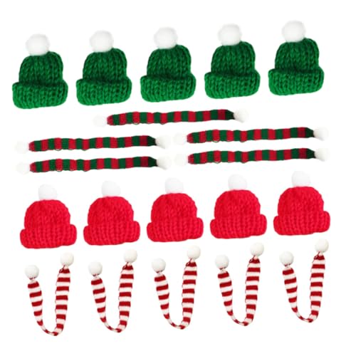 HEALSOPTHY 20 Stück Teiliges Weihnachtsmützen und Schal aus Wolle Handgefertigte Miniatur Deko für Flaschen Becher und Weihnachtsbaum Farbenfrohe DIY Weihnachtsdekoration für Party und Fest HEALSOPTHY 20 Stück Teiliges Weihnachtsmützen und Schal aus Wolle Handgefertigte Miniatur Deko für Flaschen Becher und Weihnachtsbaum Farbenfrohe DIY Weihnachtsdekoration für Party und Fest von HEALSOPTHY