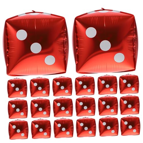HEALSOPTHY 20 Stück Teiliges Würfel Aluminiumfolie Partyballons in Rot Würfelförmige Folienballons für Themen Feiern Wetterfeste Dekoration für Indoor und Outdoor Festlicher Spielatmosphäre HEALSOPTHY 20 Stück Teiliges Würfel Aluminiumfolie Partyballons in Rot Würfelförmige Folienballons für Themen Feiern Wetterfeste Dekoration für Indoor und Outdoor Festlicher Spielatmosphäre von HEALSOPTHY