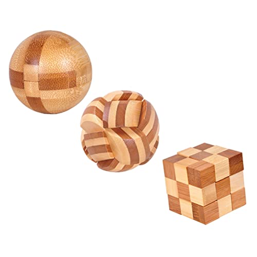 HEALSOPTHY 3 Stück Teiliges Bamboo Ming Lock Knobelspiel Intellektuelles Holzpuzzle für Erwachsene Fördert Logisches Denken Gehirntraining und Problemlösungsfähigkeit Lernspielzeug HEALSOPTHY 3 Stück Teiliges Bamboo Ming Lock Knobelspiel Intellektuelles Holzpuzzle für Erwachsene Fördert Logisches Denken Gehirntraining und Problemlösungsfähigkeit Lernspielzeug von HEALSOPTHY