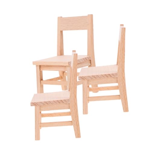 HEALSOPTHY 3 Stück Teiliges Mini Holzstuhl- Detailreiche Miniatur Puppenhausmöbel Langlebige Hölzerne Puppenstühle für DIY Dekoration Kreative Foto-Requisiten Passend für Esszimmer und HEALSOPTHY 3 Stück Teiliges Mini Holzstuhl- Detailreiche Miniatur Puppenhausmöbel Langlebige Hölzerne Puppenstühle für DIY Dekoration Kreative Foto-Requisiten Passend für Esszimmer und von HEALSOPTHY