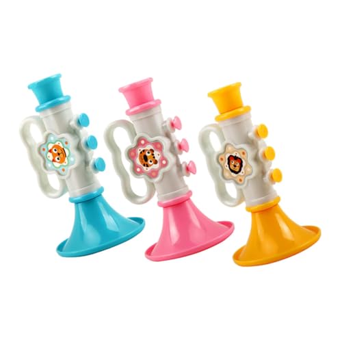 HEALSOPTHY 3 Stück Trompeten Teilig aus Kunststoff Realistische Klänge Buntes Musikinstrument für Kleinkinder und Vorschulkinder für Musikförderung und Partyspaß HEALSOPTHY 3 Stück Trompeten Teilig aus Kunststoff Realistische Klänge Buntes Musikinstrument für Kleinkinder und Vorschulkinder für Musikförderung und Partyspaß von HEALSOPTHY