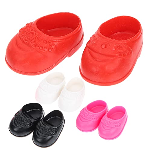 HEALSOPTHY 4paare Miniatur Puppenschuhe Süße Schuhe Für Puppen Rot Rosa Dekoration Für Puppenhaus Und Kreatives Spielzeug Langlebig Und Farbecht HEALSOPTHY 4paare Miniatur Puppenschuhe Süße Schuhe Für Puppen Rot Rosa Dekoration Für Puppenhaus Und Kreatives Spielzeug Langlebig Und Farbecht von HEALSOPTHY