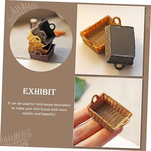 HEALSOPTHY 4 Stück Miniatur Miniaturkorb aus Harz Realistische Puppenhaus Deko in Khaki Camel Schwarz Leichtes Tragbares Aufbewahrungs und Bastelzubehör für Puppenhaus DIY Basteln Mini HEALSOPTHY 4 Stück Miniatur Miniaturkorb aus Harz Realistische Puppenhaus Deko in Khaki Camel Schwarz Leichtes Tragbares Aufbewahrungs und Bastelzubehör für Puppenhaus DIY Basteln Mini von HEALSOPTHY