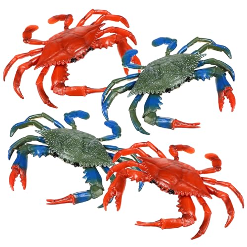 HEALSOPTHY 4 Stück Teiliges Krabben Künstliche Meeresfigur Schwimmfähig Sicherer Bunte Farben Pädagogisches Lernspielzeug für Badewanne und Pool HEALSOPTHY 4 Stück Teiliges Krabben Künstliche Meeresfigur Schwimmfähig Sicherer Bunte Farben Pädagogisches Lernspielzeug für Badewanne und Pool von HEALSOPTHY
