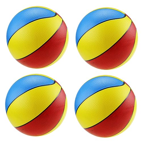 HEALSOPTHY 4 Stück Wasserball für kinderspielzeug Ballspiele spielzeuge für spielsachen für Bunter Basketball pufferball Kinderbasketball aufblasbarer Ball von HEALSOPTHY