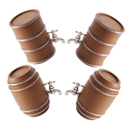 HEALSOPTHY 4 Stück Weinfass Realistische Holzfass Figuren für DIY Handwerk Fotografie Requisiten und Bildungsausstellungen für Micro Landschaftsdekoration HEALSOPTHY 4 Stück Weinfass Realistische Holzfass Figuren für DIY Handwerk Fotografie Requisiten und Bildungsausstellungen für Micro Landschaftsdekoration von HEALSOPTHY