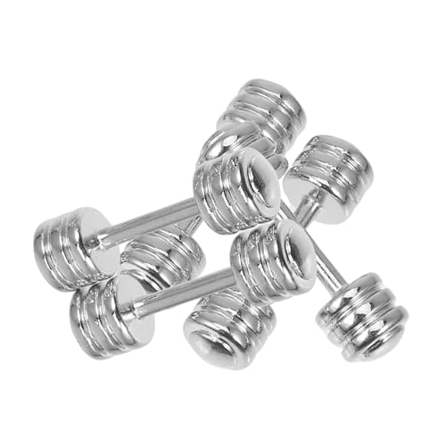 HEALSOPTHY 5 Stück Maßstab Puppenhaus Zubehör Fitnessraum Mini Dumbbells aus Hochwertigem Metall Realistische Gym Dekoration für Miniaturraum HEALSOPTHY 5 Stück Maßstab Puppenhaus Zubehör Fitnessraum Mini Dumbbells aus Hochwertigem Metall Realistische Gym Dekoration für Miniaturraum von HEALSOPTHY