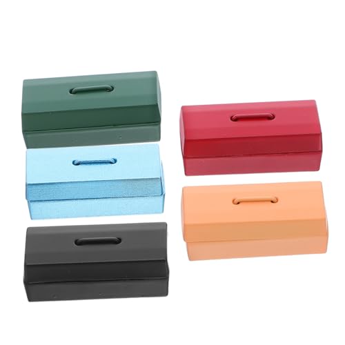 HEALSOPTHY 5 Stück Teiliges Miniatur Werkzeugkasten Metall Mini Werkzeugkiste für Puppenhaus Deko Mini Möbel Zubehör Realistisch Robust Kompakt Kreatives HEALSOPTHY 5 Stück Teiliges Miniatur Werkzeugkasten Metall Mini Werkzeugkiste für Puppenhaus Deko Mini Möbel Zubehör Realistisch Robust Kompakt Kreatives von HEALSOPTHY