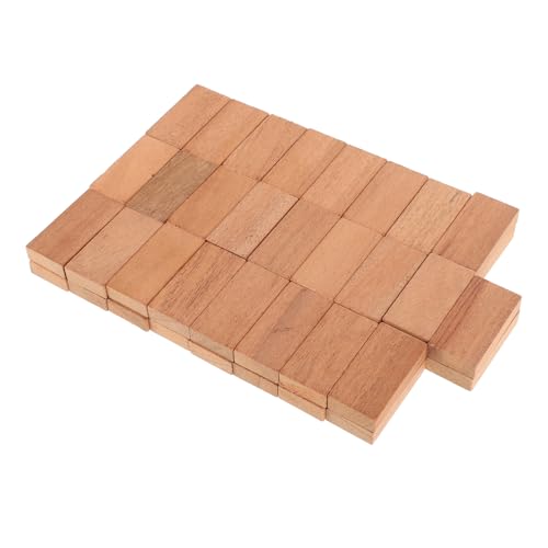 HEALSOPTHY 50 Stück Domino-Spiel Brettspiele Leichte Reise-dominosteine Dominospielzeug Aus Holz Dominosteine ​​aus Holz Mini Dominosteine Dominotisch Light Brown Hölzern von HEALSOPTHY