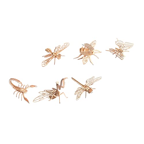 HEALSOPTHY 6 Stück Teiliges Holzpuzzle mit Insekten und Tiermodellen DIY Montage Bausatz aus Sicherem Holzmaterial mit Abgerundeten Kanten Pädagogisches zum Basteln und Kreativen Gestalten HEALSOPTHY 6 Stück Teiliges Holzpuzzle mit Insekten und Tiermodellen DIY Montage Bausatz aus Sicherem Holzmaterial mit Abgerundeten Kanten Pädagogisches zum Basteln und Kreativen Gestalten von HEALSOPTHY