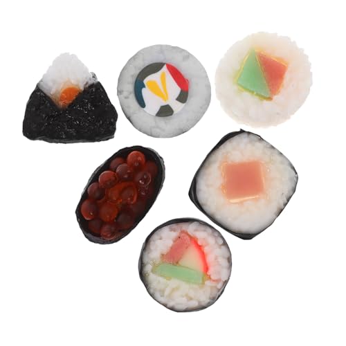 HEALSOPTHY 6 Stück Teiliges Realistisches Sushi Deko für Küche und Fotografie Japanische Miniatur Lebensmittel Modelle als Spielküchenzubehör und Sammlerstücke HEALSOPTHY 6 Stück Teiliges Realistisches Sushi Deko für Küche und Fotografie Japanische Miniatur Lebensmittel Modelle als Spielküchenzubehör und Sammlerstücke von HEALSOPTHY