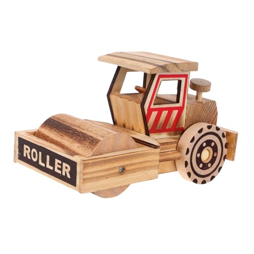 HEALSOPTHY Antikes Kunsthandwerk Aus Holz Holzroller-LKW-verzierung Miniatur-rollwagen-Ornament Rollwagen Figur Rollwagen Craft Holz-rollwagen-Dekoration Kleiner Rollwagen Hölzern von HEALSOPTHY