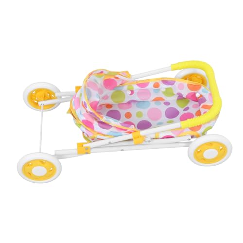 HEALSOPTHY Baby Puppe Kinderwagen Spielzeug Puppe Kinderwagen Pretend Spielen Push Kinderwagen Baby Kinderwagen Faltbare Puppe Kinderwagen Für Kinder Mädchen Puppen Zubehör von HEALSOPTHY