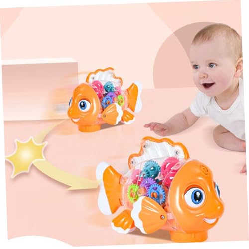 HEALSOPTHY Elektronisches Fischspielzeug mit Licht und Musik Transparentes Getriebe Laufendes Kinderauto Batteriebetriebenes Geschenkset für Kleinkinder Inklusive Schraubendreher HEALSOPTHY Elektronisches Fischspielzeug mit Licht und Musik Transparentes Getriebe Laufendes Kinderauto Batteriebetriebenes Geschenkset für Kleinkinder Inklusive Schraubendreher von HEALSOPTHY