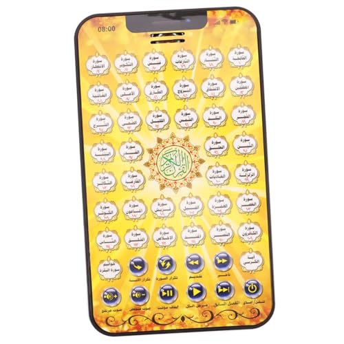 HEALSOPTHY Frühkindliches Arabisch Lerntablet Lernspielzeug mit Intelligentem Fingerlesen Kindgerechtes Bildungsgerät für Mädchen Interaktives Kognitives Lernspielzeug aus Sicherem Gelb HEALSOPTHY Frühkindliches Arabisch Lerntablet Lernspielzeug mit Intelligentem Fingerlesen Kindgerechtes Bildungsgerät für Mädchen Interaktives Kognitives Lernspielzeug aus Sicherem Gelb von HEALSOPTHY