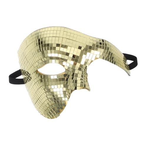 HEALSOPTHY Halloween Spiegel Disco Maske Halbgesicht Reflektierende Masquerade Party Maske für Damen Herren Karneval Tanz Events Musik Kostüm Ball HEALSOPTHY Halloween Spiegel Disco Maske Halbgesicht Reflektierende Masquerade Party Maske für Damen Herren Karneval Tanz Events Musik Kostüm Ball von HEALSOPTHY