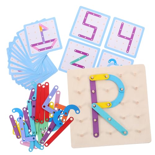HEALSOPTHY Holz Geoboard Lernspielzeug für Ab Jahren Pädagogisches Steckbrett mit Geometrischen Formen Alphabet Zahlenpuzzle Fördert Feinmotorik Hand Auge koordination und Kognitive HEALSOPTHY Holz Geoboard Lernspielzeug für Ab Jahren Pädagogisches Steckbrett mit Geometrischen Formen Alphabet Zahlenpuzzle Fördert Feinmotorik Hand Auge koordination und Kognitive von HEALSOPTHY