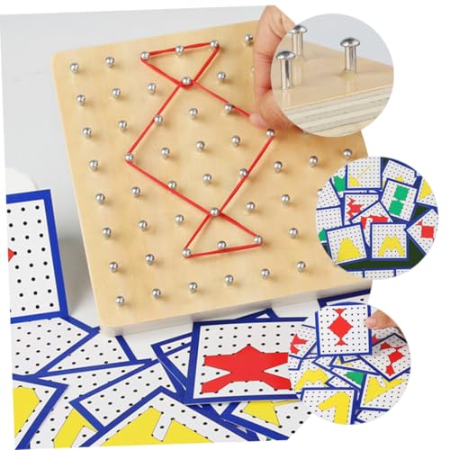 HEALSOPTHY Holz Geoboard Nagelbrett Montessori Lernspielzeug Kreatives Geometrie Puzzlebrett Für Feinmotorik Ab Jahren HEALSOPTHY Holz Geoboard Nagelbrett Montessori Lernspielzeug Kreatives Geometrie Puzzlebrett Für Feinmotorik Ab Jahren von HEALSOPTHY