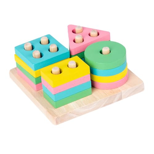 HEALSOPTHY Holzspielzeug Geometrische Bauklötze Lernspielzeug Stapelsteine Farbige Formen Steckspiel Pädagogisches Konstruktionsspielzeug für Kleinkinder zur Feinmotorik und Zufällige Farbe HEALSOPTHY Holzspielzeug Geometrische Bauklötze Lernspielzeug Stapelsteine Farbige Formen Steckspiel Pädagogisches Konstruktionsspielzeug für Kleinkinder zur Feinmotorik und Zufällige Farbe von HEALSOPTHY