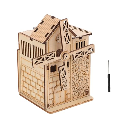 HEALSOPTHY Holzspielzeug Windmühle Puzzle für Sicher mit Abgerundeten Kanten Handwerkliches Lernspielzeug Leicht und Tragbar für Eltern Junge Mädchen Aktivitäten HEALSOPTHY Holzspielzeug Windmühle Puzzle für Sicher mit Abgerundeten Kanten Handwerkliches Lernspielzeug Leicht und Tragbar für Eltern Junge Mädchen Aktivitäten von HEALSOPTHY