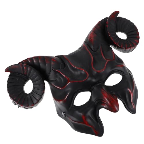 HEALSOPTHY Kreative Teufelshorn Maske für Halloween Leichte Dekorative Kostümaske aus Robustem für Partys und Cosplay für Schaurige Anlässe HEALSOPTHY Kreative Teufelshorn Maske für Halloween Leichte Dekorative Kostümaske aus Robustem für Partys und Cosplay für Schaurige Anlässe von HEALSOPTHY