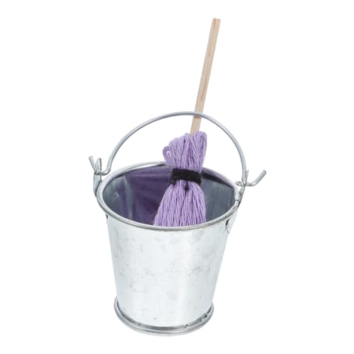 HEALSOPTHY Miniatur Bodenwischer mit Metall Eimer Puppenhaus Reinigungszubehör Mini DIY Dekoration Fotografie Requisiten für Puppenhaus Basteln und Sammler HEALSOPTHY Miniatur Bodenwischer mit Metall Eimer Puppenhaus Reinigungszubehör Mini DIY Dekoration Fotografie Requisiten für Puppenhaus Basteln und Sammler von HEALSOPTHY