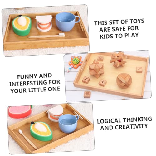 HEALSOPTHY Montessori Holzspielzeug Aufbewahrungstablett Pädagogisches Lernspielzeug für Langlebigem Sicherem Holz zur Sozialer Fähigkeiten und Guter Gewohnheiten HEALSOPTHY Montessori Holzspielzeug Aufbewahrungstablett Pädagogisches Lernspielzeug für Langlebigem Sicherem Holz zur Sozialer Fähigkeiten und Guter Gewohnheiten von HEALSOPTHY