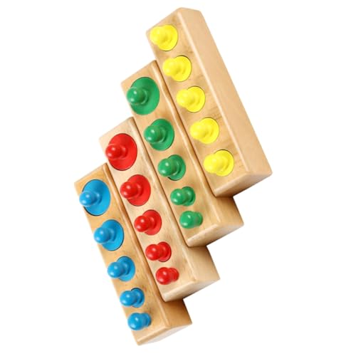 HEALSOPTHY Montessori Holzspielzeug Farbige Knopf Zylinder Lernspielzeug Motorik und Kognitiven Fähigkeiten für Ab Jahr Pädagogisches Steckspielzeug für Jungen und Mädchen HEALSOPTHY Montessori Holzspielzeug Farbige Knopf Zylinder Lernspielzeug Motorik und Kognitiven Fähigkeiten für Ab Jahr Pädagogisches Steckspielzeug für Jungen und Mädchen von HEALSOPTHY