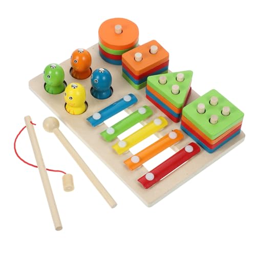 HEALSOPTHY Montessori Holzspielzeug Geometrische Formen Stapelspiel Motorik Lernspielzeug für Kleinkinder Eltern Junge Mädchen Interaktion Holz Angelspiel Puzzle HEALSOPTHY Montessori Holzspielzeug Geometrische Formen Stapelspiel Motorik Lernspielzeug für Kleinkinder Eltern Junge Mädchen Interaktion Holz Angelspiel Puzzle von HEALSOPTHY