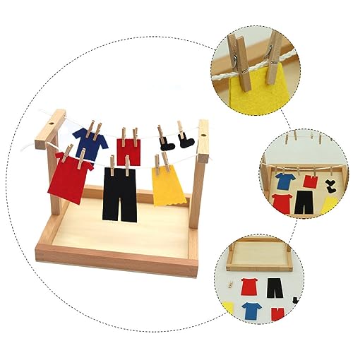 HEALSOPTHY Montessori Holzspielzeug Kleiderständer Lernspielzeug Kreativ und Sicher Fördert Feinmotorik und Eltern Junge Mädchen Beziehung Kompaktes Design für Mädchen Jungen HEALSOPTHY Montessori Holzspielzeug Kleiderständer Lernspielzeug Kreativ und Sicher Fördert Feinmotorik und Eltern Junge Mädchen Beziehung Kompaktes Design für Mädchen Jungen von HEALSOPTHY