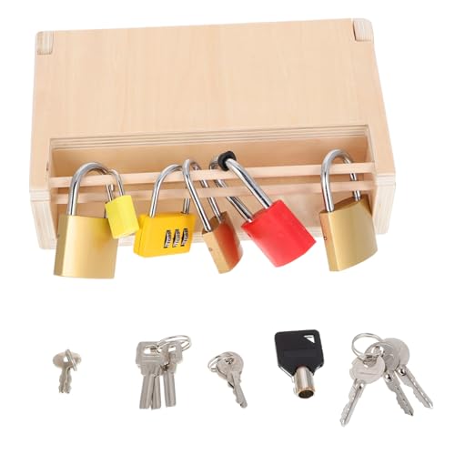 HEALSOPTHY Montessori Holzspielzeug Lernspielzeug Teiliges Schloss Set mit Verschiedenen Schließmechanismen für Kleinkinder Konzentration Feinmotorik und Eltern Junge Mädchen Interaktion HEALSOPTHY Montessori Holzspielzeug Lernspielzeug Teiliges Schloss Set mit Verschiedenen Schließmechanismen für Kleinkinder Konzentration Feinmotorik und Eltern Junge Mädchen Interaktion von HEALSOPTHY
