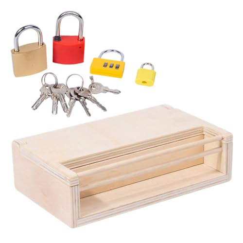 HEALSOPTHY Montessori Holzspielzeug Lock Key Lernspielzeug für Kleinkinder Jahre Montessori Frühförderung Motorikspielzeug mit Bunten Schlössern und Schlüsseln zur Kognitiven HEALSOPTHY Montessori Holzspielzeug Lock Key Lernspielzeug für Kleinkinder Jahre Montessori Frühförderung Motorikspielzeug mit Bunten Schlössern und Schlüsseln zur Kognitiven von HEALSOPTHY